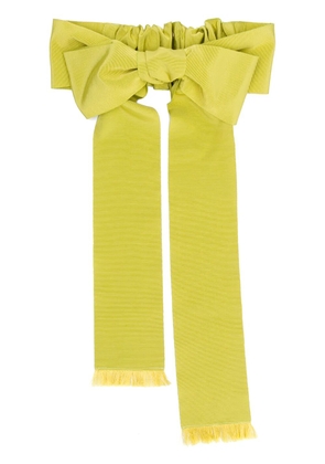 RED(V) bow elasticated belt - Green