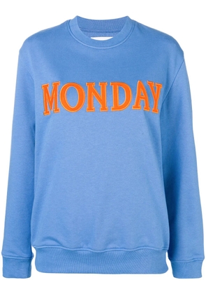 Alberta Ferretti Monday patch sweatshirt - Blue