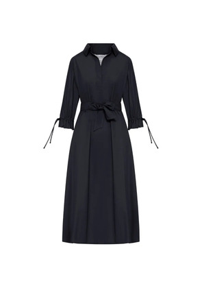 Max Mara belted collared midi dress - Black