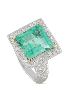 LB Exclusive emerald and diamond ring - Silver