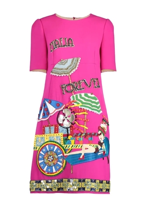 Dolce & Gabbana embellished A-line mini dress - Pink