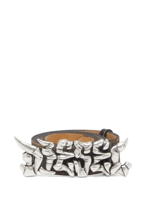 Diesel graffiti-buckle leather belt - Black