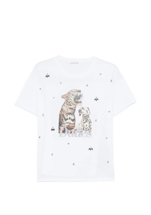 LIU JO animal-graphic T-shirt - White