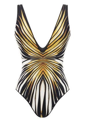 Roberto Cavalli Ray of Gold-print swimsuit