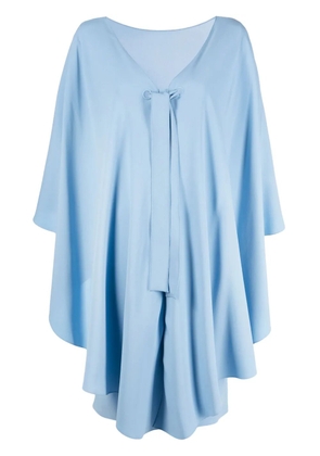 Alberta Ferretti bow-detail draped dress - Blue