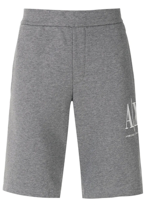 Armani Exchange logo-embroidered track shorts - Grey