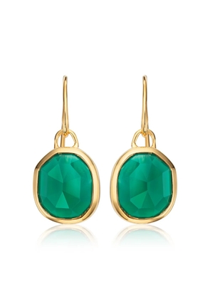 Monica Vinader Siren Wire Green Onyx earrings - Gold