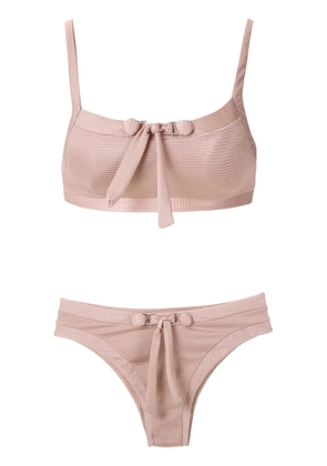 Amir Slama front tie detail bikini set - Gold