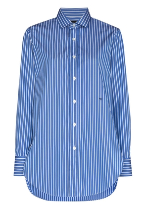 HommeGirls vertical-stripe cotton shirt - Blue
