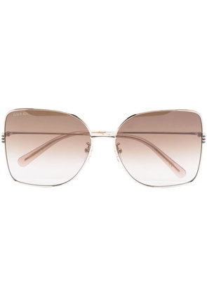 Gucci Eyewear oversized square-frame sunglasses - Gold