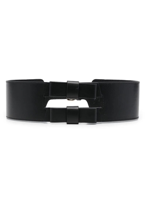 RED(V) double bow-detail waist belt - Black