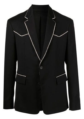 AMIRI crystal-trim single-breasted blazer - Black