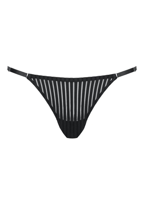Maison Close striped thong - Black