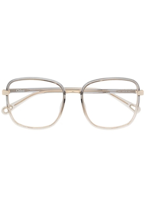 Chloé Eyewear oversize rounded-square frames - Gold