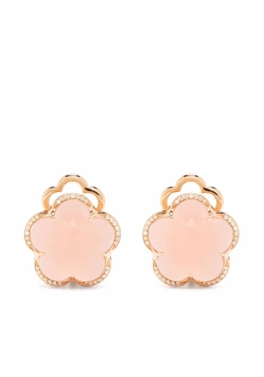 Pasquale Bruni 18kt rose gold Bon Ton rose quartz and diamond earrings - Pink