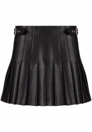 Philosophy Di Lorenzo Serafini pleated leather miniskirt - Black