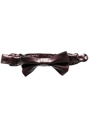 RED(V) oversize bow leather belt
