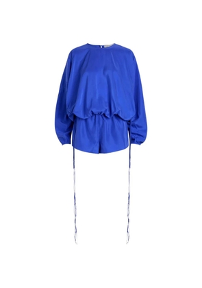 Christopher Esber Parachute silk playsuit - Blue