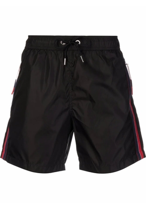 Moncler logo-patch swim trunks - Black