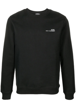 A.P.C. logo-print cotton sweatshirt - Black