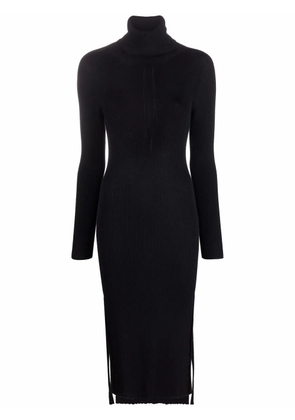 Philosophy Di Lorenzo Serafini ribbed-knit fitted midi dress - Black