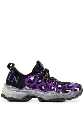 Philipp Plein Runner leopard-print sneakers - Purple