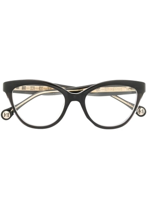 Carolina Herrera logo cat-eye glasses - Black
