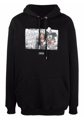 Throwback. photograph-print cotton hoodie - Black