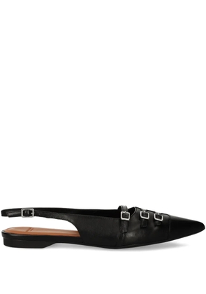 VAGABOND Hermine pointed-toe buckled ballet flats - Black