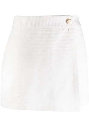 Adriana Degreas wrap-front cotton shorts - White