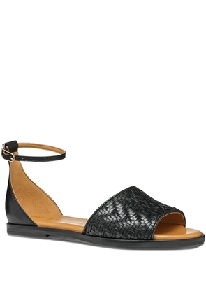 Geox Naileen woven ankle-strap flat sandals - Black