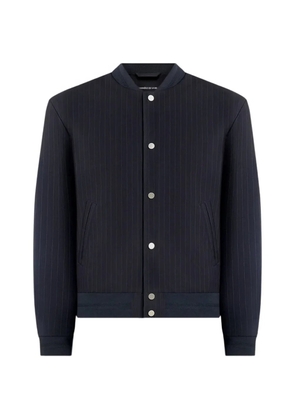 Manière De Voir Savin pinstripe bomber jacket - Blue