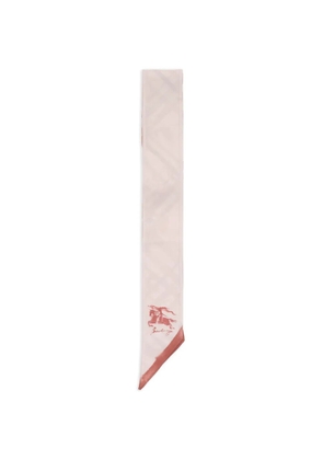 Burberry skinny watercolour check silk scarf - Pink