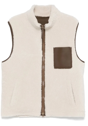 Yves Salomon shearling gilet - White