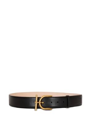 Balmain T-bar calfskin belt - Black