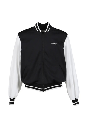 SAINT MXXXXXX rib-knit baseball jacket - Black