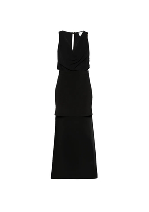 Elisabetta Franchi sleeveless asymmetric dress - Black