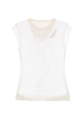 Simone Rocha layered lace-trim T-shirt - White