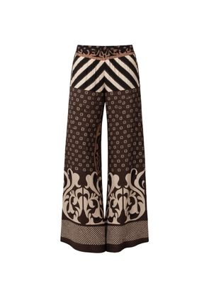 Mihos printed straight trousers - Brown