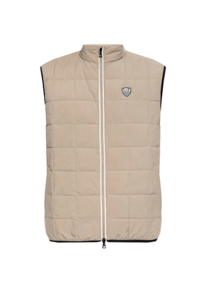 Ea7 Emporio Armani quilted logo-patch gilet - Neutrals