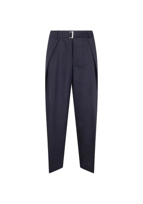 sacai pinstripe-pattern trousers - Black