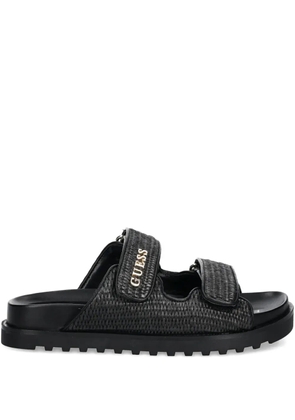 GUESS USA Fadeliza woven-strap flat sandals - Black