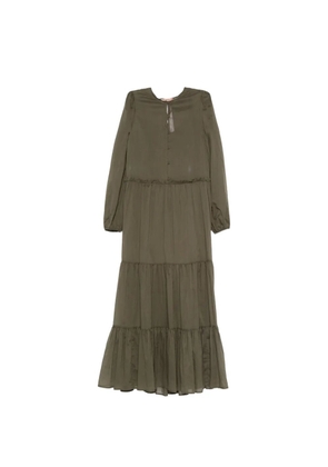 TWINSET tiered-ruffled maxi dress - Green