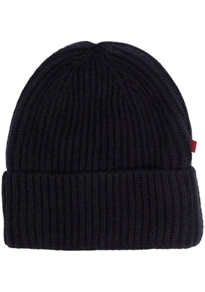 Bally ribbed-knit cashmere beanie - Blue