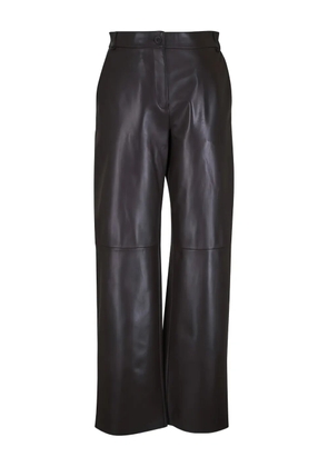 Antonelli Perlage leather straight-leg trousers - Brown