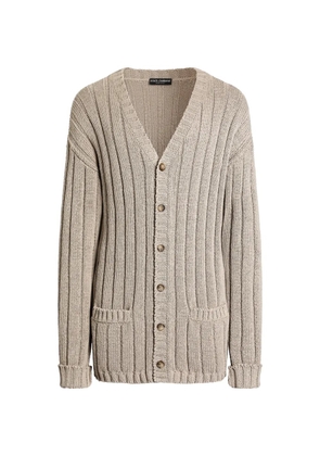 Dolce & Gabbana cotton-blend cardigan - Neutrals