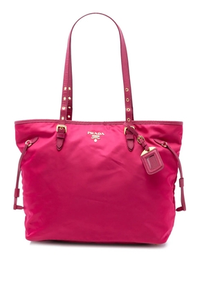 Prada Pre-Owned 2013-2025 Saffiano Trimmed Tessuto tote bag - Pink