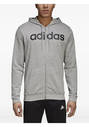 adidas Essentials logo-print full-zip hoodie - Grey