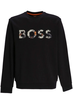 BOSS logo-print cotton T-shirt - Black