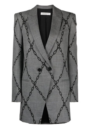 Philosophy Di Lorenzo Serafini chain-link print blazer - Grey